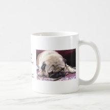 Schläfrige Mops-Kaffeetasse