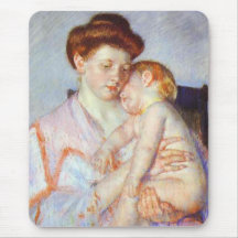 Schläfriges Baby. c. 1910, Mary Cassatt Mousepad