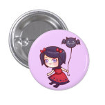Schläger-Mädchen-Knopf Anstecknadelbutton
