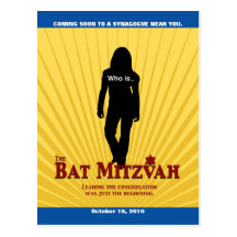 Schläger Mitzvah Filmstar Save the Date Postkarten