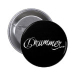 Schlagzeuger-Schwarzes Buttons