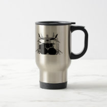Schlagzeugergetränkkaffee zuerst tassen