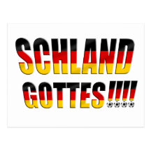 Schland Gottes - Fussball Deutschland Postkarte