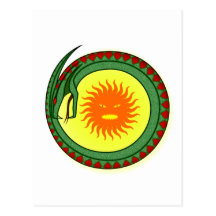 Schlange Sonne snake sun Postkarte