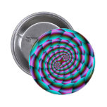 Schlangen-Haut-Spirale im Türkis und im rosa Knopf Anstecknadelbutton