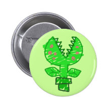 Schlecht gezeichnete Pflanze Anstecknadelbutton