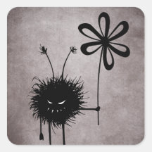 Schlechte Blumen-Wanzen-Vintager Aufkleber