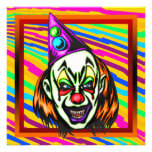 Schlechte Clown-Halloween-Party-Einladung