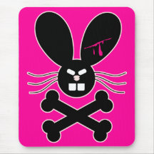 Schlechte Emo Häschen-gekreuzte Knochen Mousepads