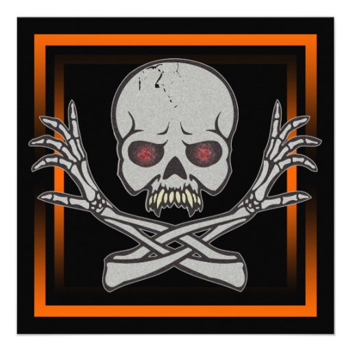Schlechte Skeleton Halloween-Party-Einladung