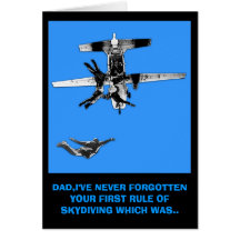 Schlechter Geschmack aber lustiges Skydiving Karte