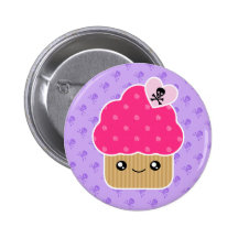 Schlechter niedlicher kleiner Kuchen des TodKawaii Buttons