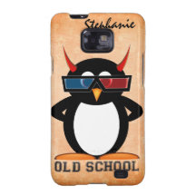 Schlechter Pinguin-alte Schule Samsung Galaxy SII Hüllen
