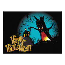 Schlechtes Baum-Halloween-Party Einladung