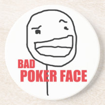Schlechtes Poker-Gesicht Getränkeuntersetzer