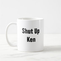 Schließen Sie Ken Kaffeetasse