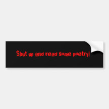 Schließen Sie und lesen Sie etwas Poesie! Autosticker
