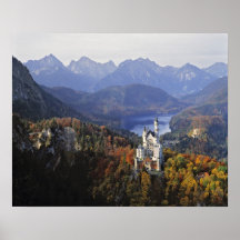 Schloss Deutschlands, Bayern, Neuschwanstein. Köni Plakate