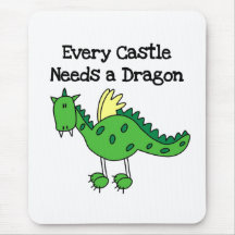 Schloss-Drache Mousepads