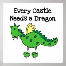 Schloss-Drache Plakatdruck
