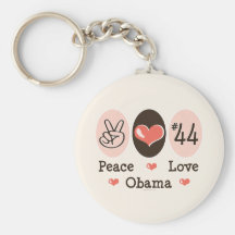 Schlüsselkette FriedensLiebeObama 44 Schlüsselbänder