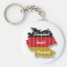 Schlüsselketten-deutsche Flagge Einigkeit Recht Fr Schlüsselband