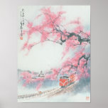 Schmal-mit der Eisenbahn beförderter Zug an Plakat