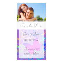 Schmetterling blühen,/Foto "Save the Date " Photokarte