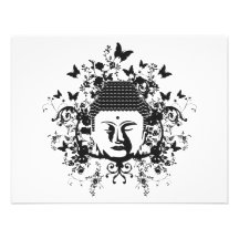 Schmetterling Buddha Ankündigungskarte