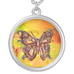 SCHMETTERLING IN DEN GLITZERN, gelbes Rot Selbst Gestalteter Schmuck