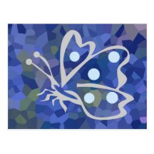 Schmetterling innerhalb der Postkarte der Reihen-2