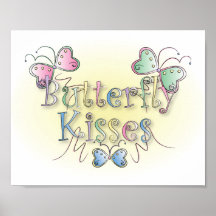 Schmetterling küsst Wand-Kunst Posterdruck