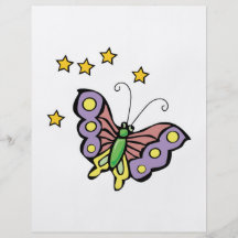 Schmetterling mit Sternentwurf Bedruckte Flyer