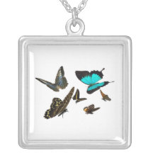 Schmetterling multi personalisierte halskette