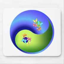 Schmetterling Yin Yang Mousepad