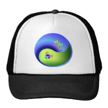 Schmetterling Yin Yang Retrokultmützen