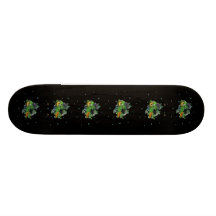 Schmetterlinge mit Blätter, Regentropfen, Perlen Individuelle Skateboarddecks