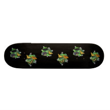 Schmetterlinge mit Blätter, Regentropfen Bedruckte Skateboarddecks