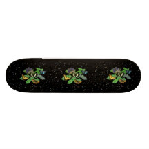 Schmetterlinge mit Blätter, Regentropfen, Sterne Skateboard Bretter