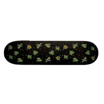 Schmetterlinge mit Blätter, Regentropfen, Sterne Skateboard Brett