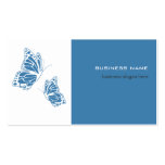 Schmetterlings-blaues u. weißes elegantes modernes visitenkartenvorlage