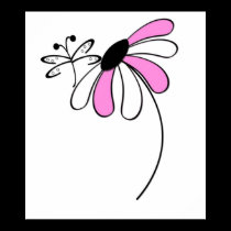 Schmetterlings-Blume Plakat poster