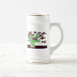 Schmetterlings-Frauen-Blumen drei Kaffee Tassen