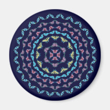 Schmetterlings-Mandala 5 Kühlschrankmagnete