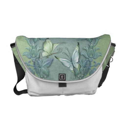 Schmetterlings-Pastell-Garten Kuriertasche