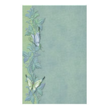 Schmetterlings-Pastellblumen Individuelle Büropapiere