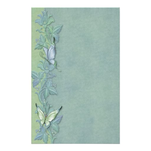 Schmetterlings-Pastellblumen Individuelle Büropapiere