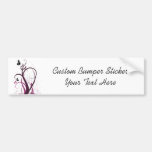Schmetterlings-Rosa des Grunge-Wirbels-2 Autosticker