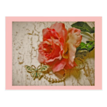 Schmetterlings-Rose Postkarten