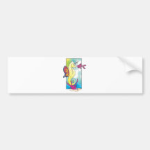 Schmetterlings-Seepferd und -fische Autosticker